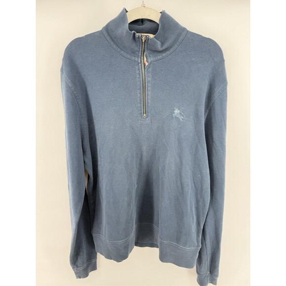 Burberry Brit Mens Half Zip Long Sleeve Navy Size L Pullover
